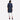 Navy Blue Collar Neck 3/4 Sleeve Denim kurta