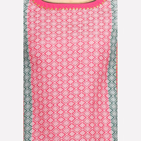 Pink Printed Round Neck 3/4 Sleeves kurta