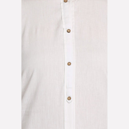 White 3/4 Sleeve Classic kurta