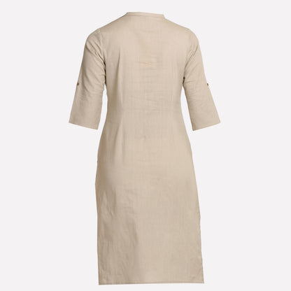 Nude-coloured 3/4 Sleeve kurta