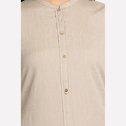 Nude-coloured 3/4 Sleeve kurta