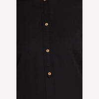 Black 3/4 Sleeve Classic kurta