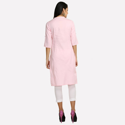 Light Pink 3/4 Sleeve kurta