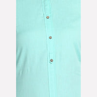 Aqua Blue 3/4 Sleeve Classic kurta