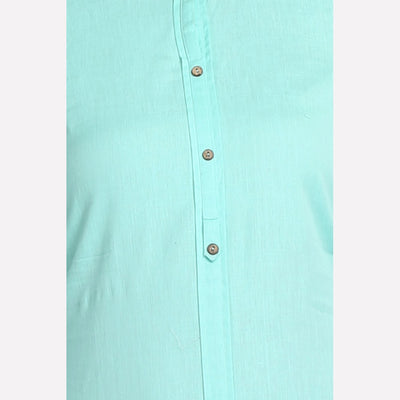 Aqua Blue 3/4 Sleeve Classic kurta