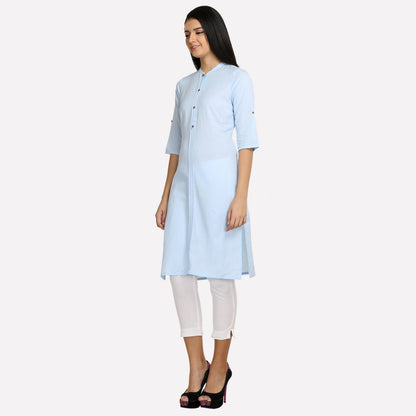 Sky Blue 3/4 Sleeve kurta