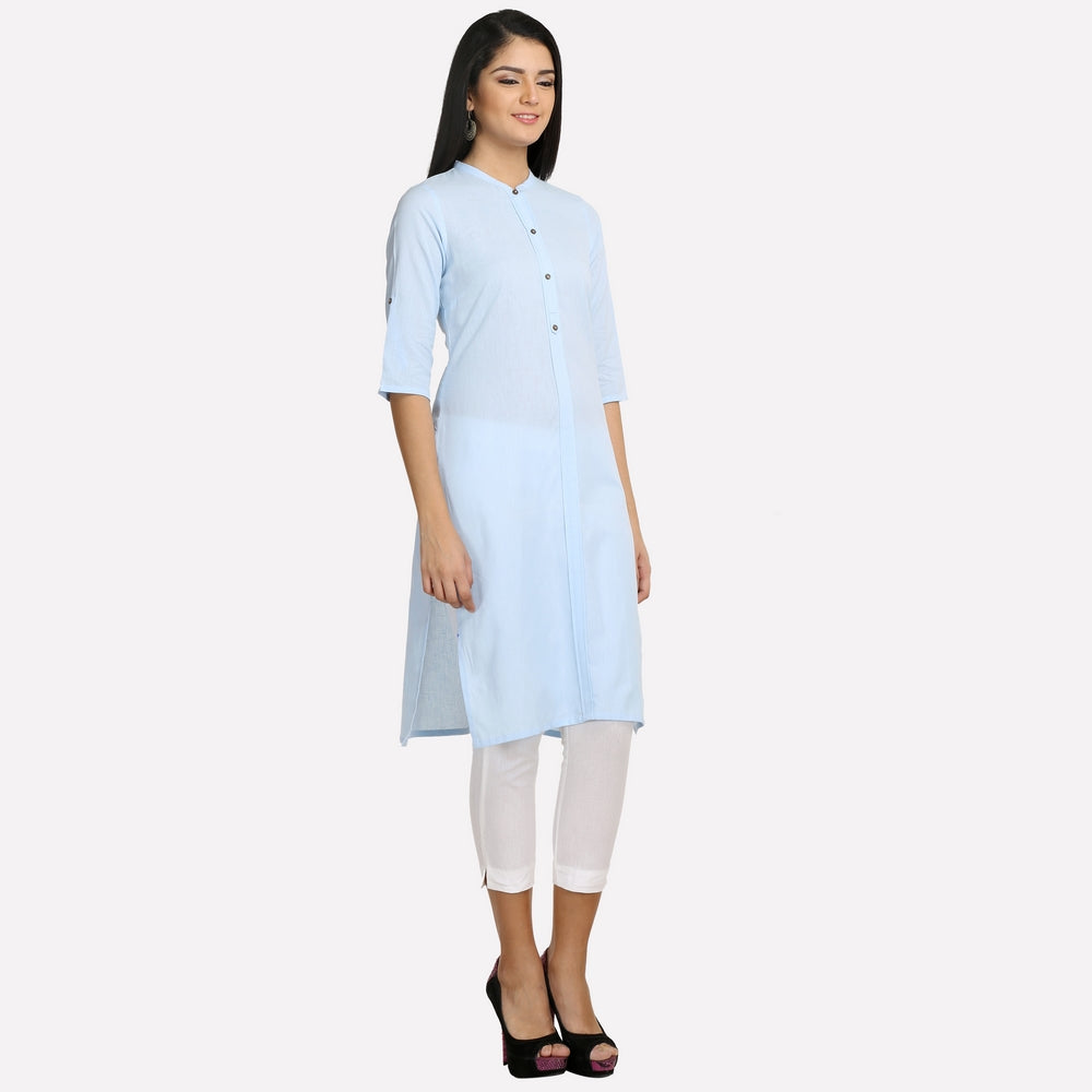 Sky Blue 3/4 Sleeve kurta