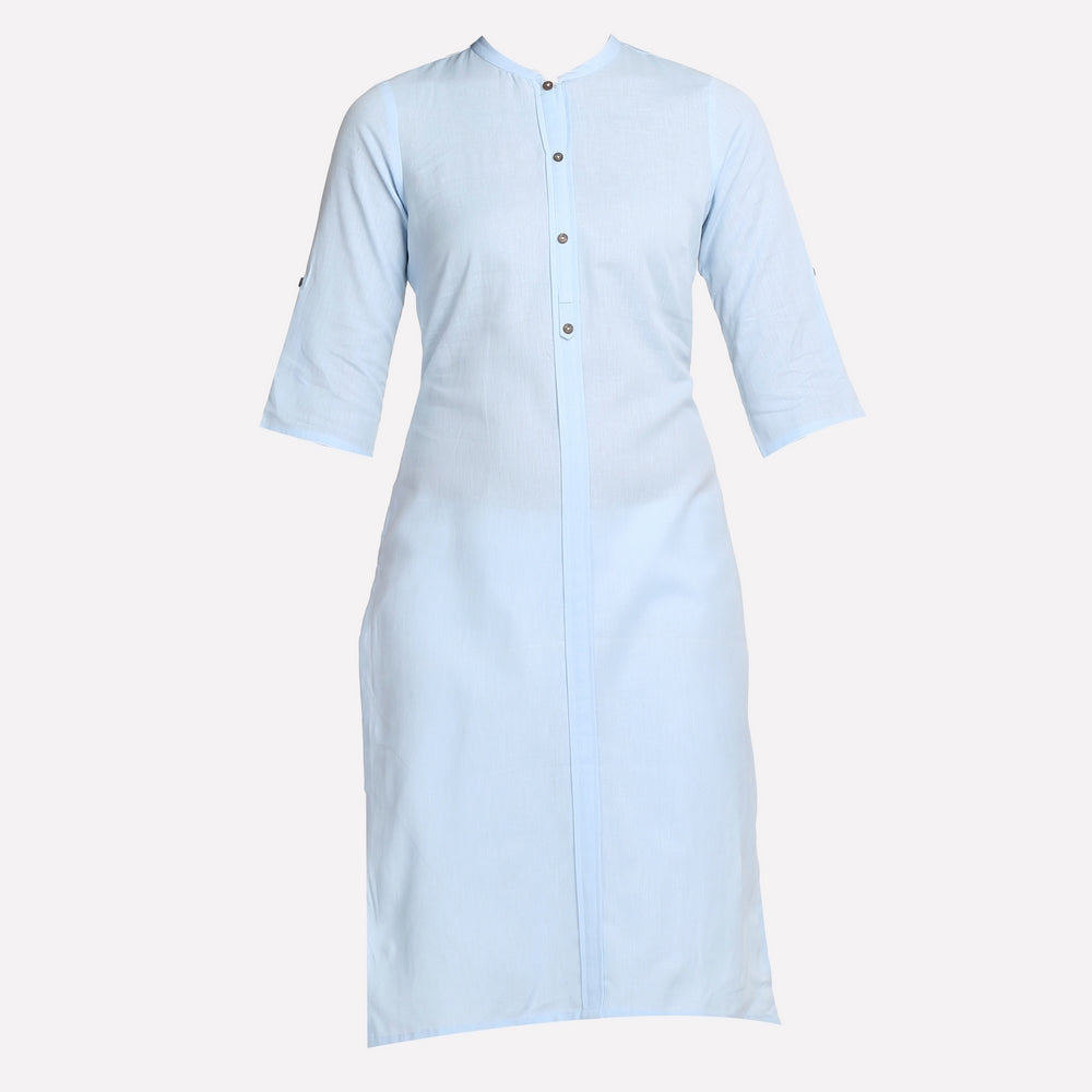 Sky Blue 3/4 Sleeve kurta