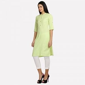 Green 3/4 Sleeve Classic kurta