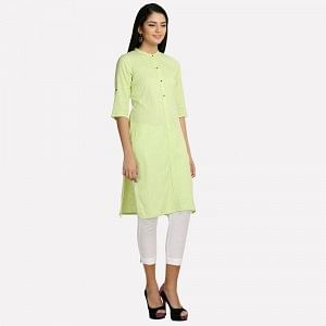 Green 3/4 Sleeve Classic kurta