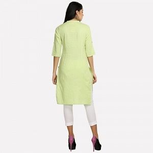 Green 3/4 Sleeve Classic kurta