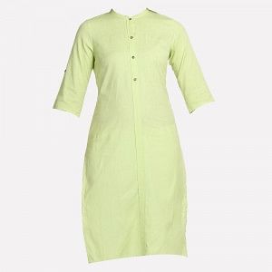 Green 3/4 Sleeve Classic kurta