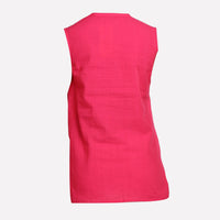 Pink Printed Sleeveless kurta