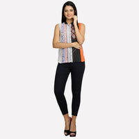 Black Printed Sleeveless kurta