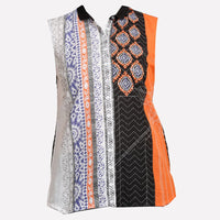 Black Printed Sleeveless kurta
