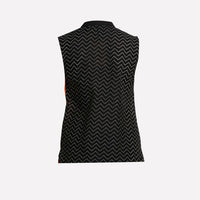 Black Printed Sleeveless kurta
