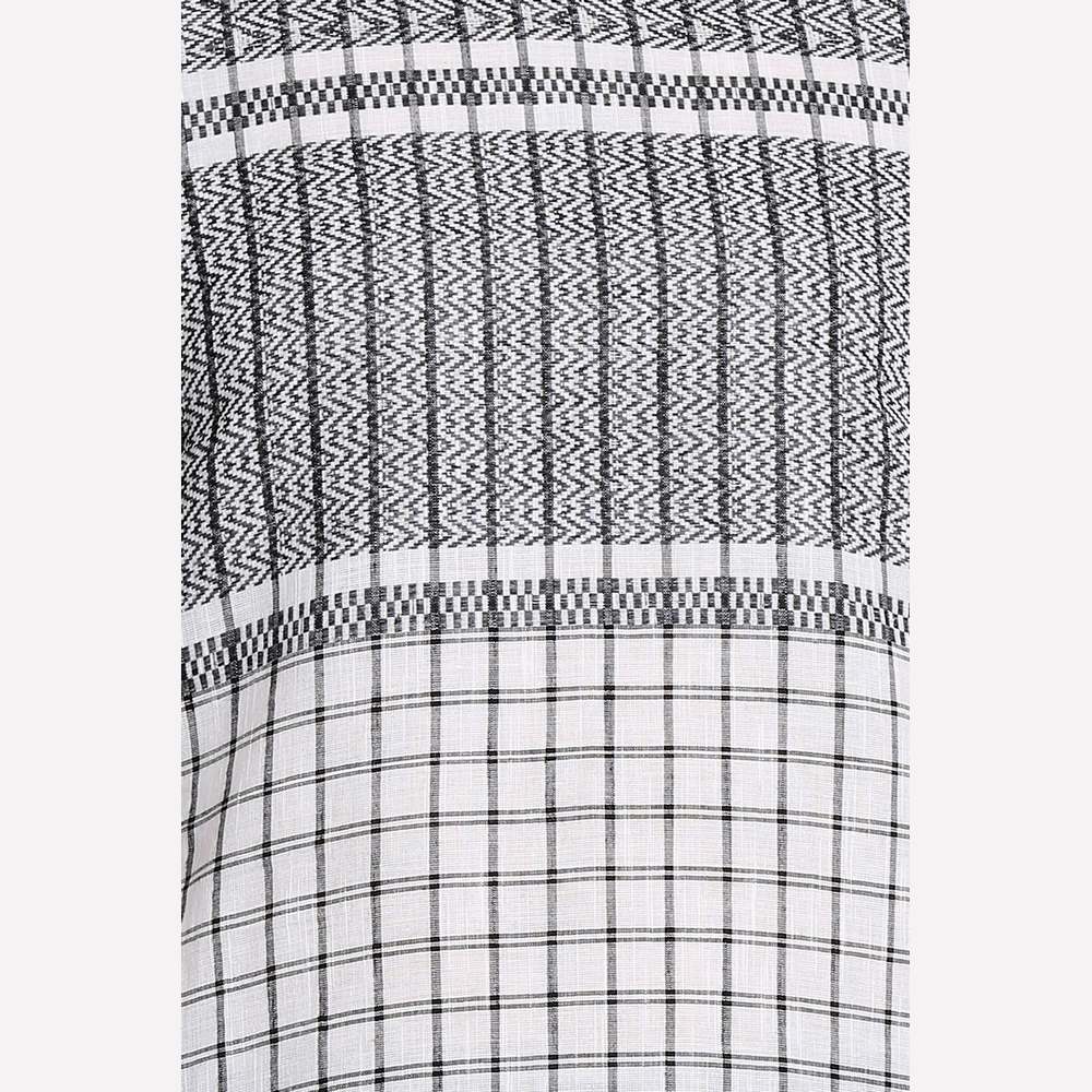 White Printed 3/4 Sleeve kurta
