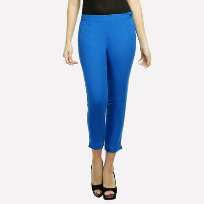 Blue Cropped Trouser