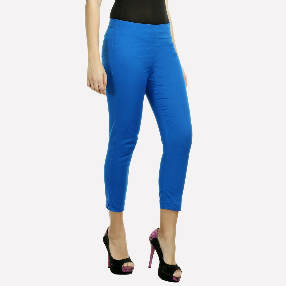 Blue Cropped Trouser