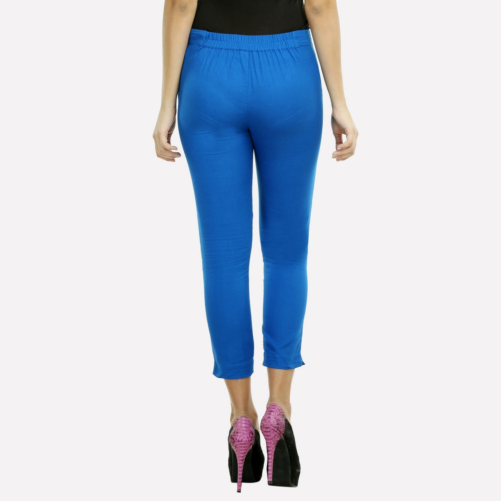 Blue Cropped Trouser