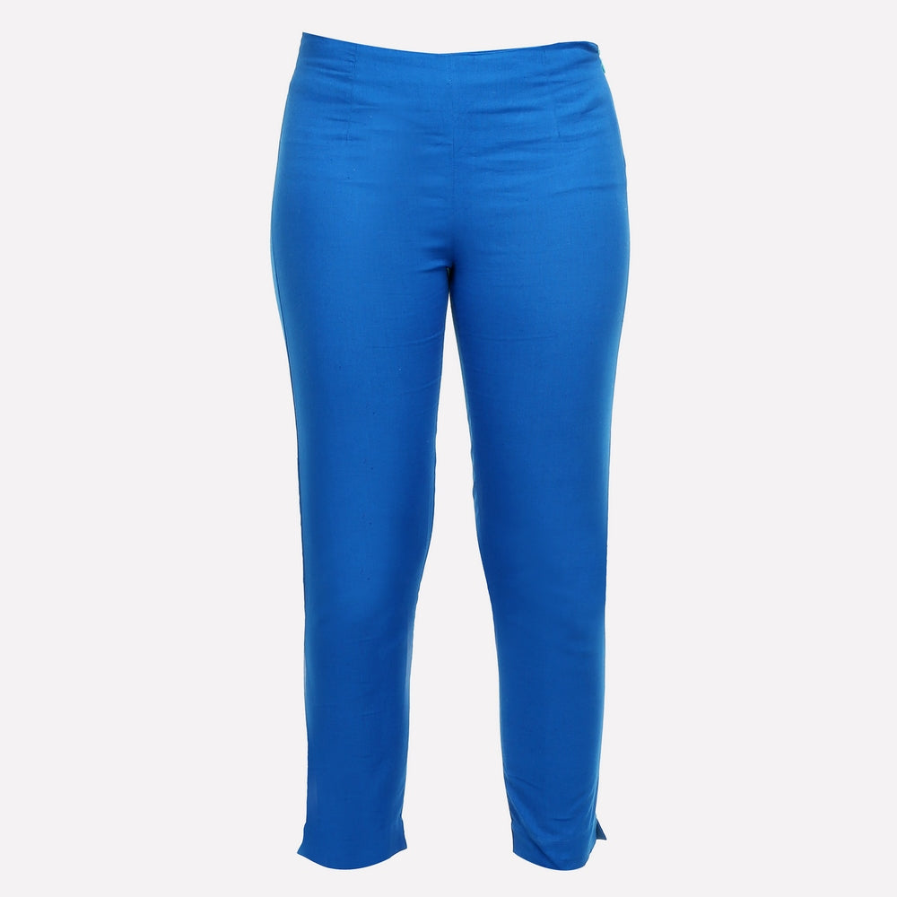 Blue Cropped Trouser