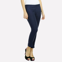 Navy Blue Cropped Trouser