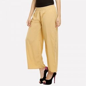 Beige Polyester Palazzo