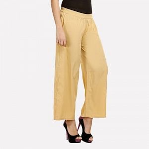 Beige Polyester Palazzo