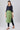 Blue &amp; Green Round Neck Checkered kurta