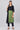 Blue &amp; Green Round Neck Checkered kurta