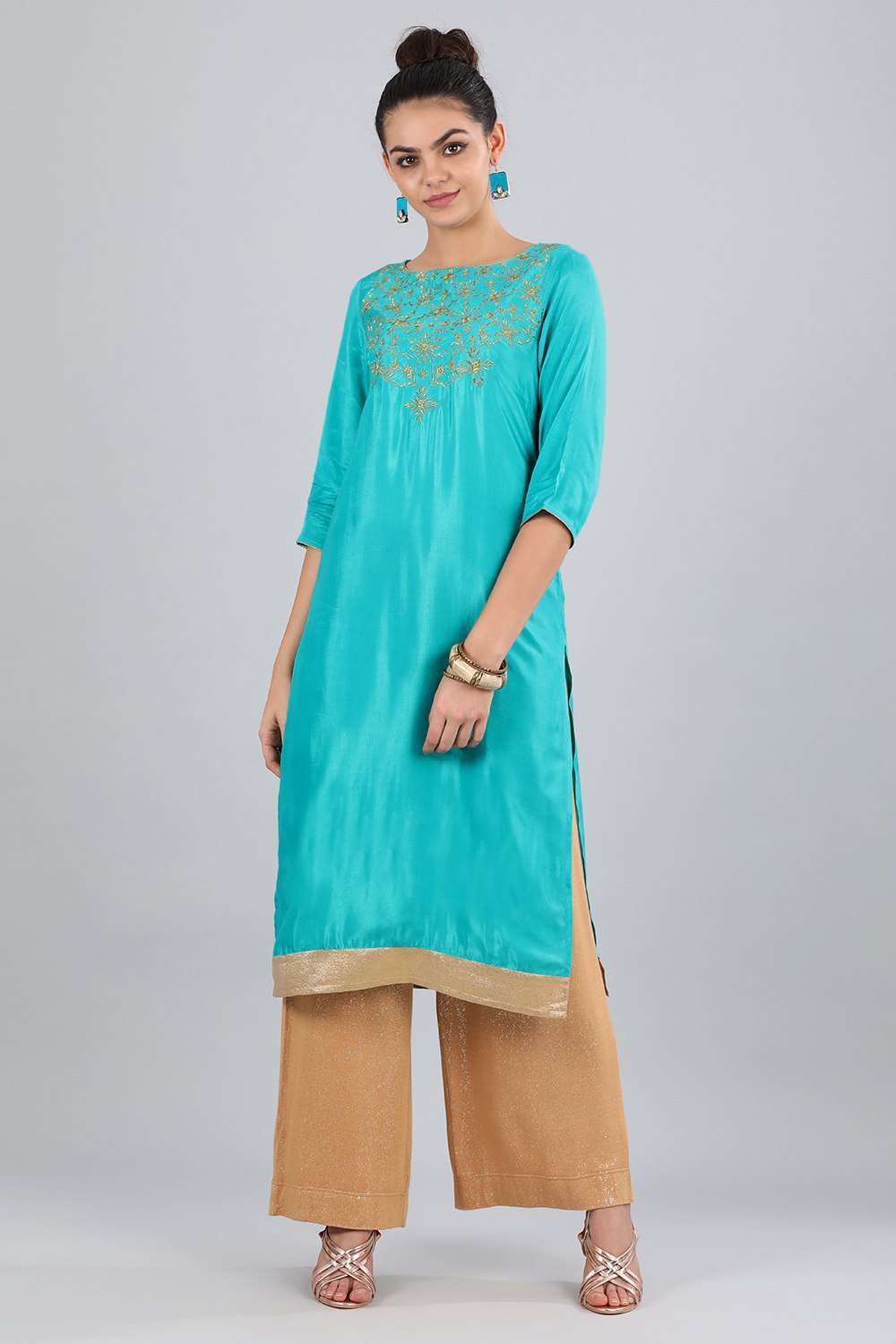 Green Round Neck kurta