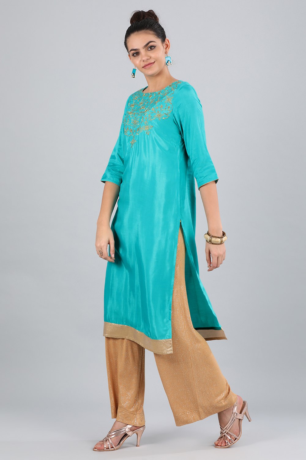 Green Round Neck kurta