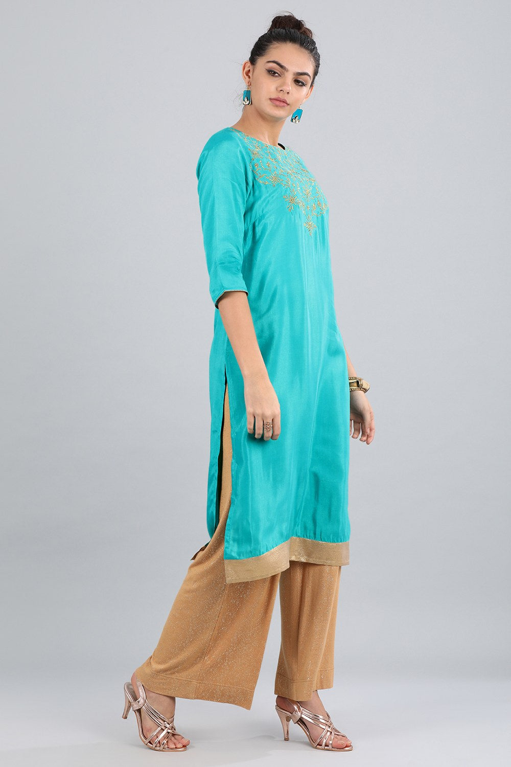 Green Round Neck kurta