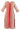 Red &amp; Beige Round Neck Layered kurta