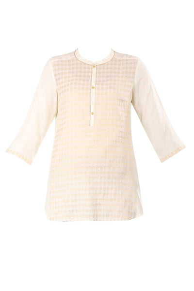 White Mandarin Neck kurta