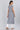 Blue Boat Neck Striped kurta