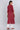 Red Mandarin Neck Printed kurta