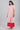 Pink Band Collar Printed kurta