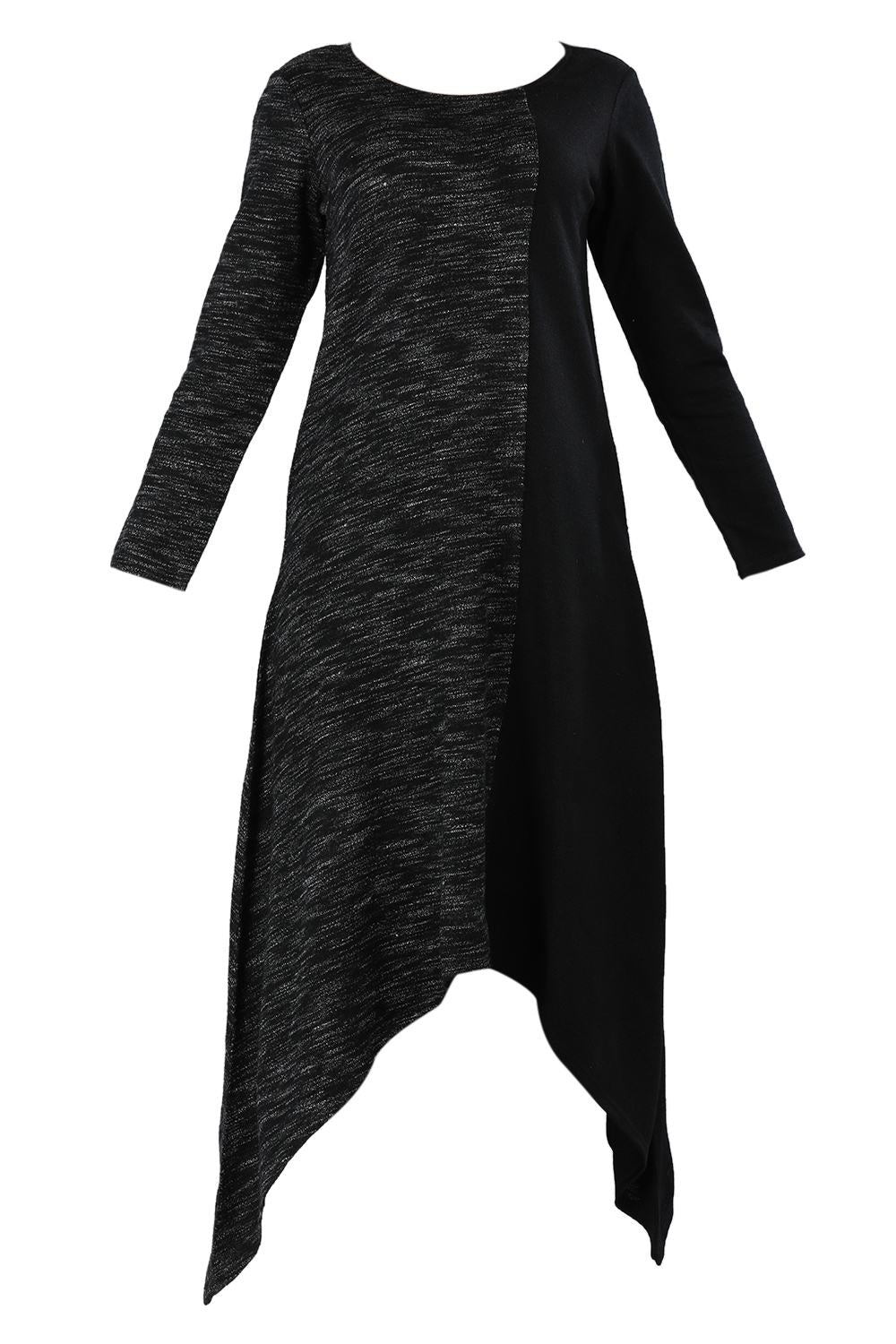 Black Round Neck Basic Winter kurta