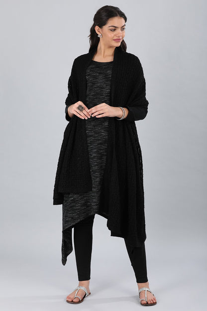 Black Round Neck Basic Winter kurta