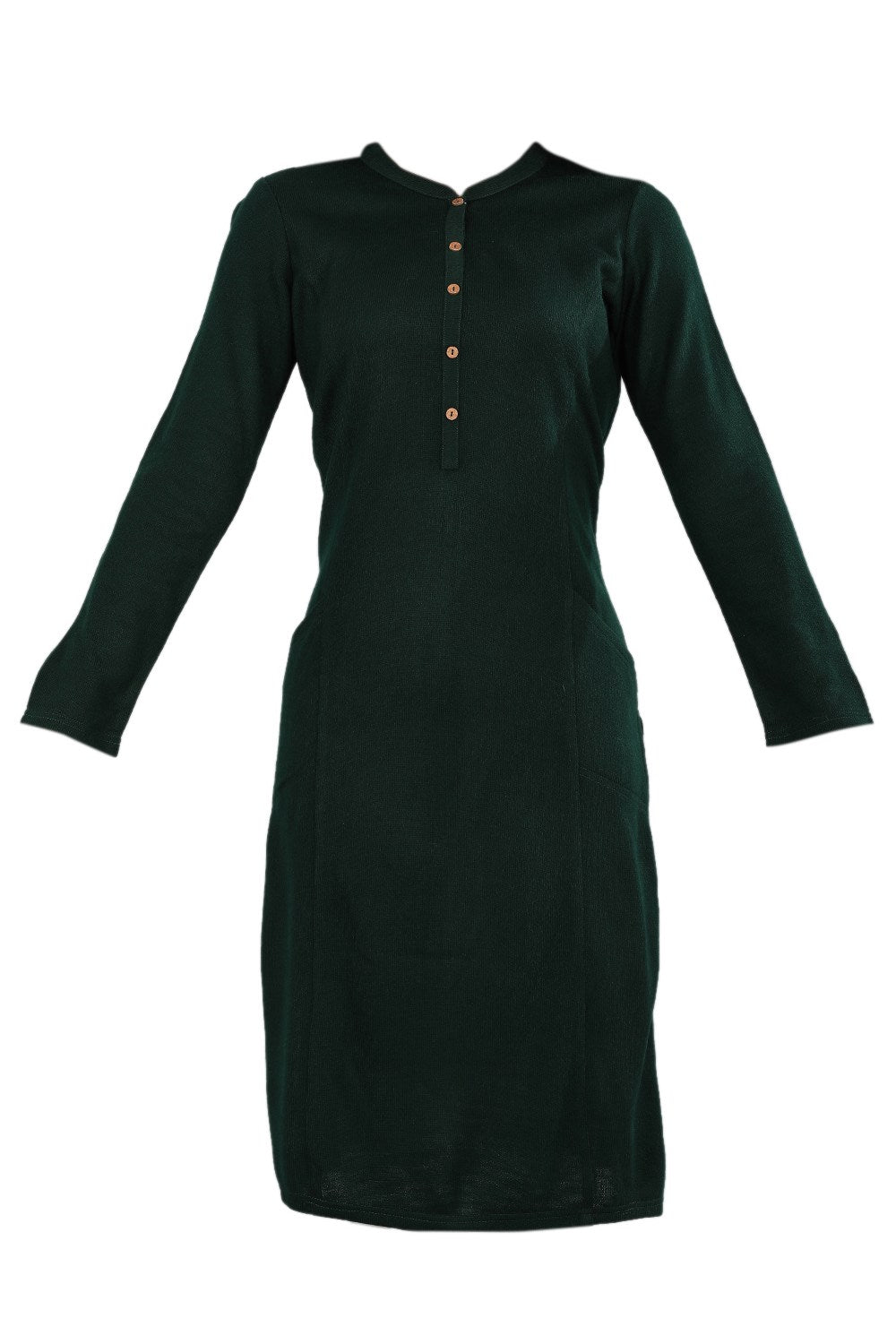 Green Band Collar Yarn-dyed Winter kurta