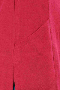 Pink Band Collar Winter kurta