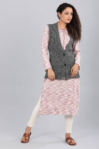 Black V-Neck Sleeveless Sweater