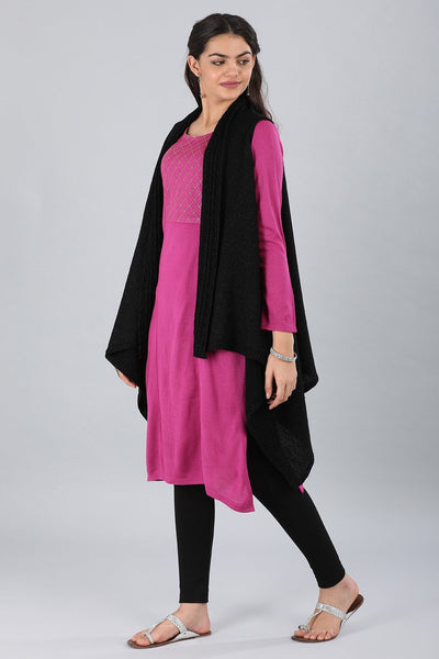 Black Shawl Collar Sweater