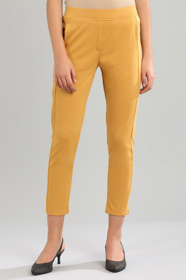 Yellow Yarn-dyed Tights