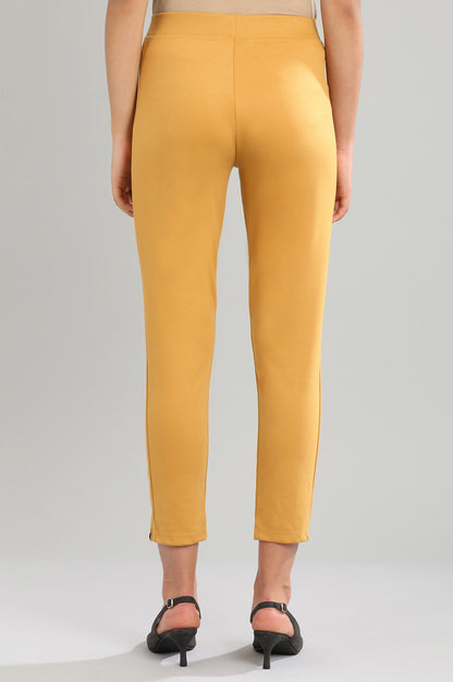 Yellow Yarn-dyed Tights