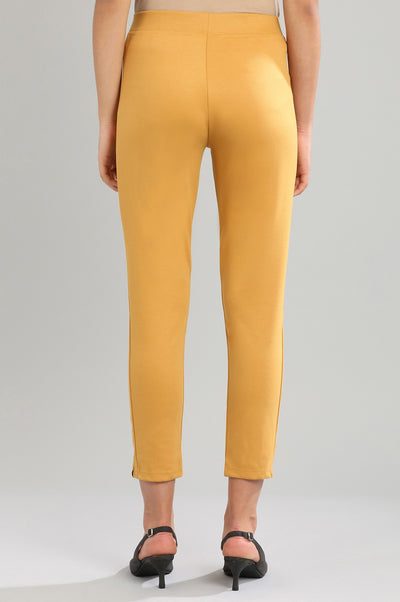 Yellow Yarn-dyed Tights