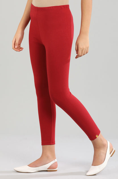 Red Yarn-dyed Tights