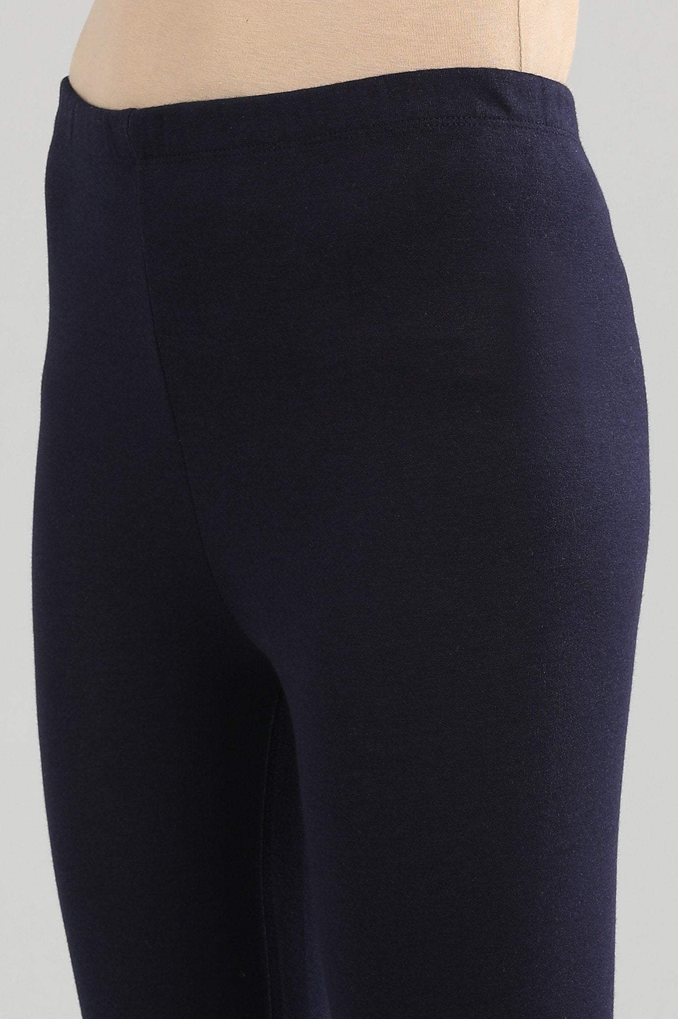 Dark Blue Solid Tights