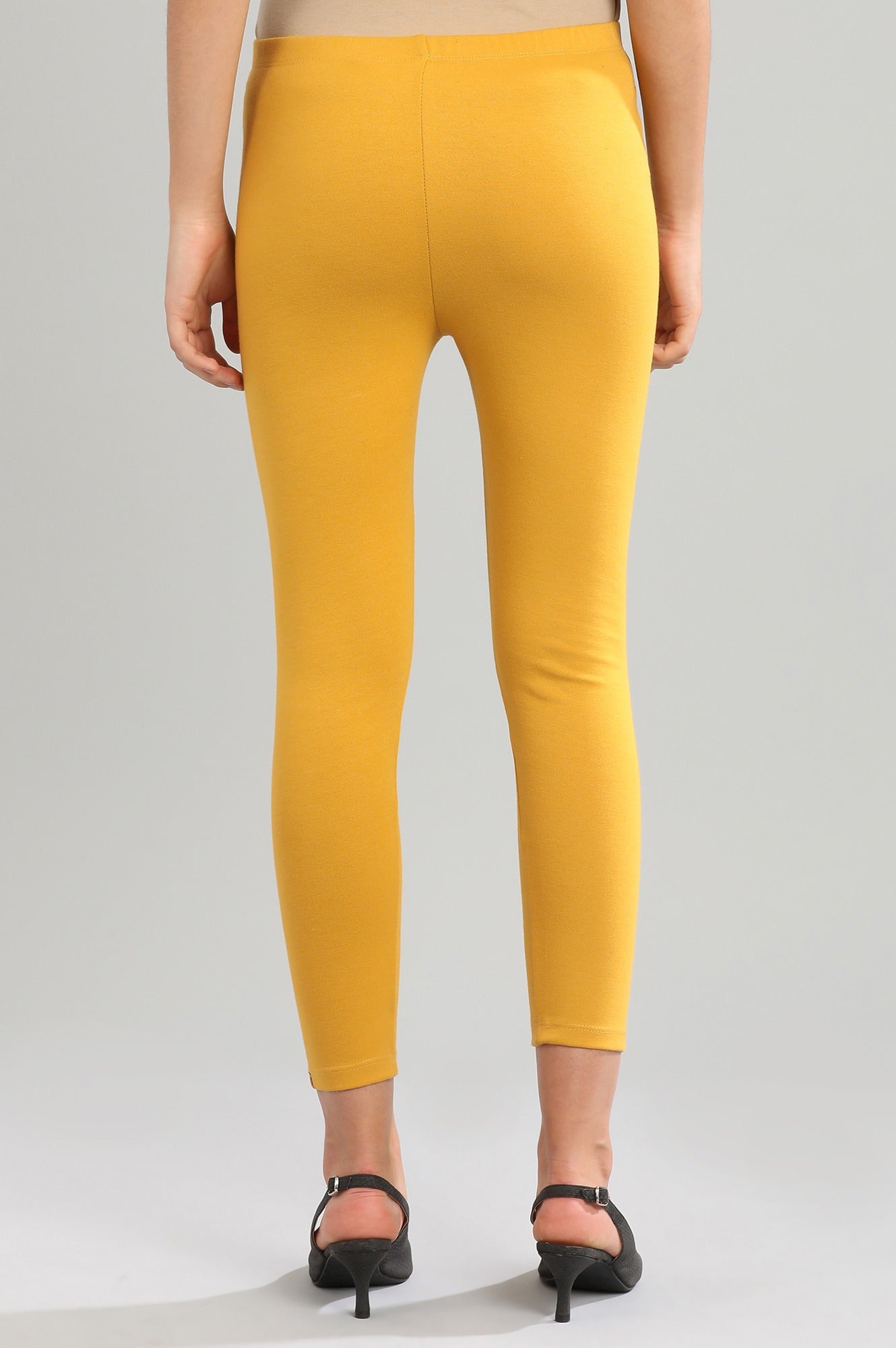 Yellow Yarn-dyed Tights